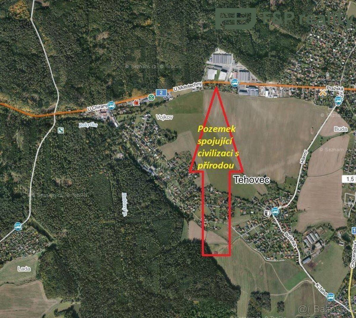 Nabízíme vám pozemek, který má vše, co potřebujete pro dokon