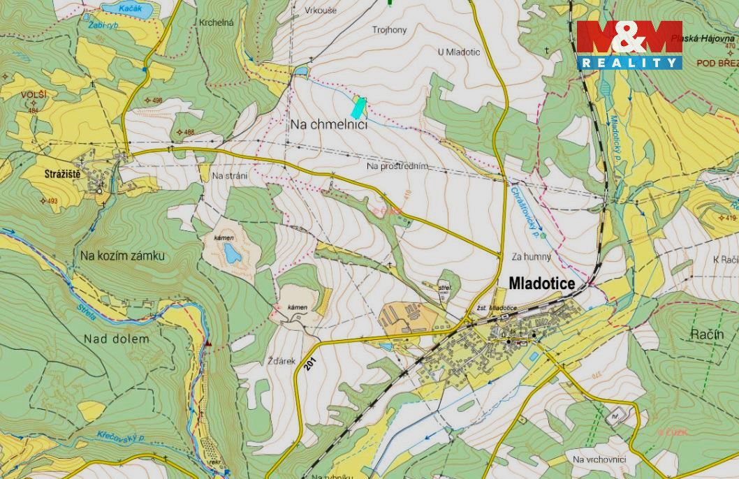 Prodej pozemku o výměře 3253 m2 v katastru obce Mladotice. J