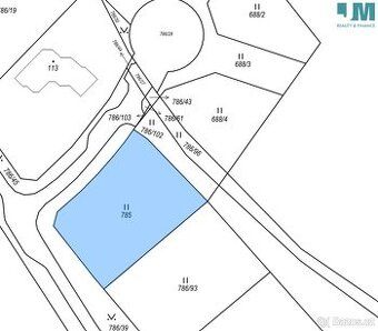 stavebni pozemek Trebič - Sokolí pozemek 2716m2 s moznosti o