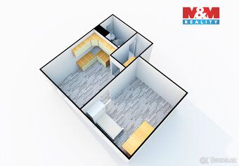 Nabízíme pronájem bytu o dispozici 1+1 a výměře 35 m2 ve zvý