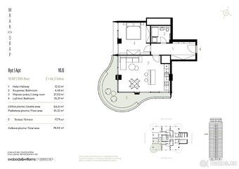 We offer for sale an attractive 2+kk apartment unit of total