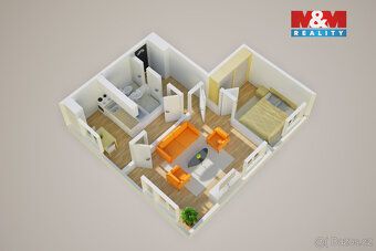 Nabízíme prodej bytu 2+1 o celkové ploše 47 m2 v klidné a vy