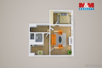 Nabízíme prodej bytu 2+1 o celkové ploše 47 m2 v klidné a vy