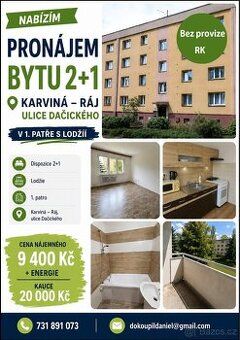Nabízíme k pronájmu byt 2+kk v osobním vlastnictví o celkové
