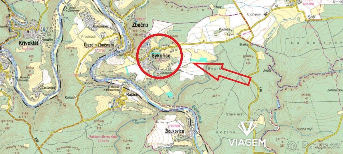 Exkluzivně Vám nabízíme pozemky v katastrálním území Sýkořic