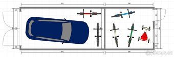 Pronájem garáže 17m2 a malé garáže 10m2(místnost) pro kola,m