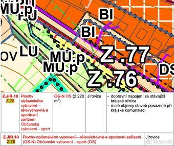 Nabízíme k prodeji pozemek o výměře 809 m² v obci Jírovice, 
