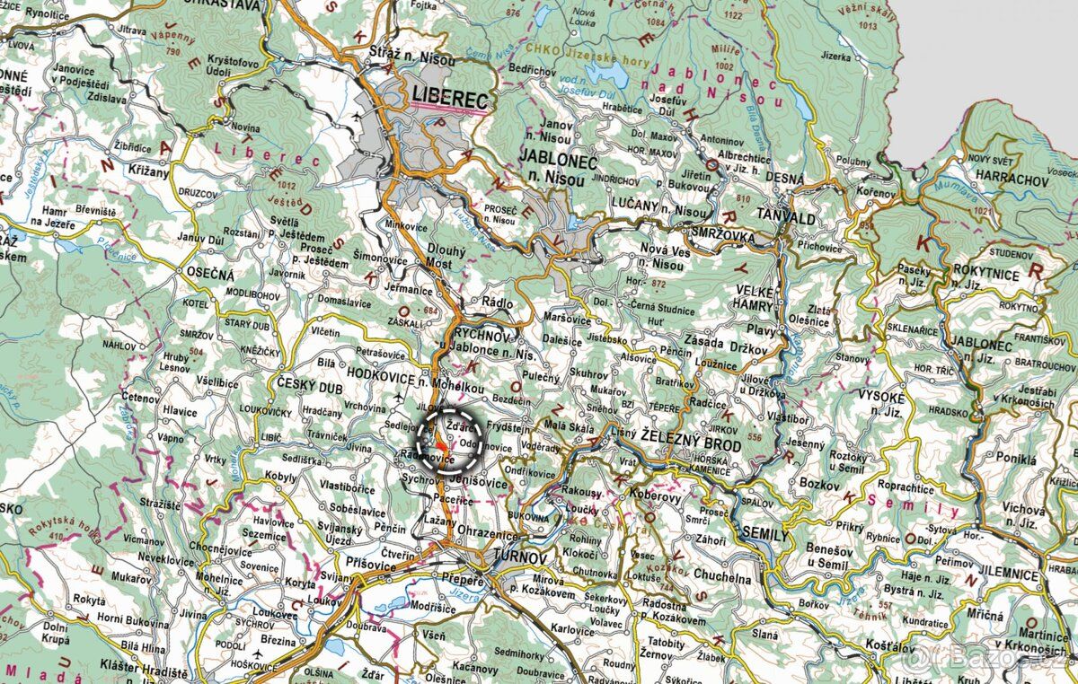 V katastrálním území Žďárek u Sychrova (okres Liberec) nabíz