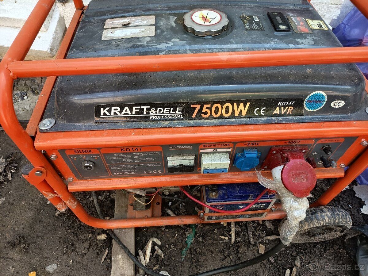 Prodám centrálu 7500W ,značka Kraft,rok používaná.Stav velmi