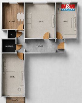 Nabízíme k prodeji družstevní byt 3+1 o velikosti 76 m², nac