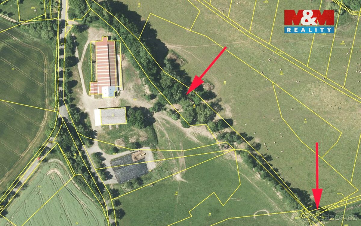 Prodej pozemku o výměře 3245 m2 v katastru obce Miletice u D