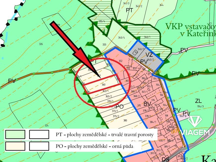 Exkluzivně Vám nabízíme pozemky o celkové výměře 1 777 m² v 