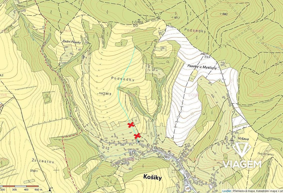 Nabízíme Vám ke koupi pozemky v katastrálním území Košíky, v