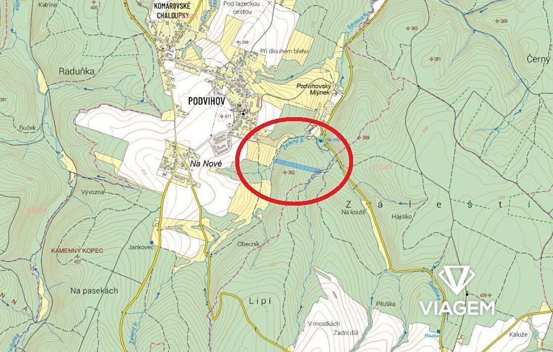 Exkluzivně Vám nabízíme pozemek v katastrálním území Podviho