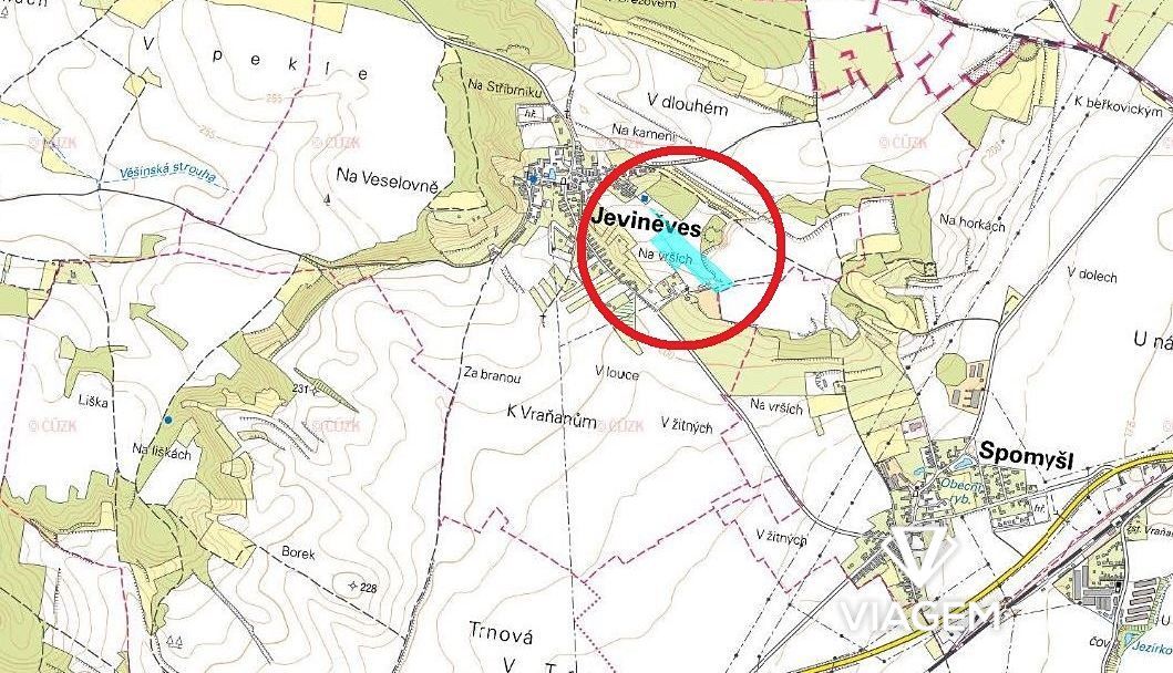 Nabízíme Vám ke koupi pozemky v katastrálním území Jeviněves