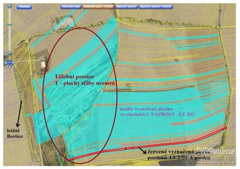 Prodej celkem 6.122 m2 pozemků v k.ú. Boršice u Buchlovic - 