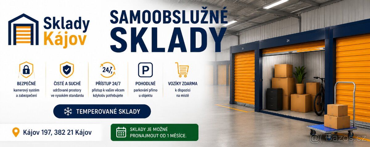 Nabízíme moderní samoobslužné sklady v Kájově u Českého Krum