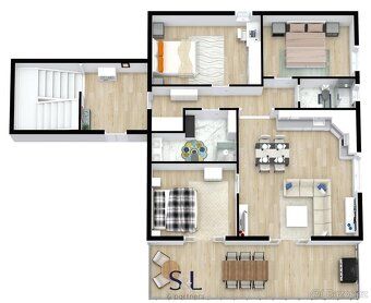 Ev.č. 01688 APARTMÁN S4 - Luxusní apartmán se střešní teraso