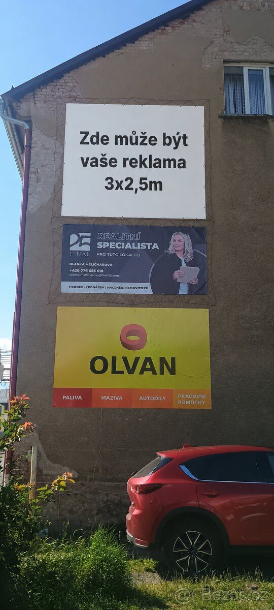 Nabízím k dlouhodobému pronájmu reklamní plochu o rozměru 3 