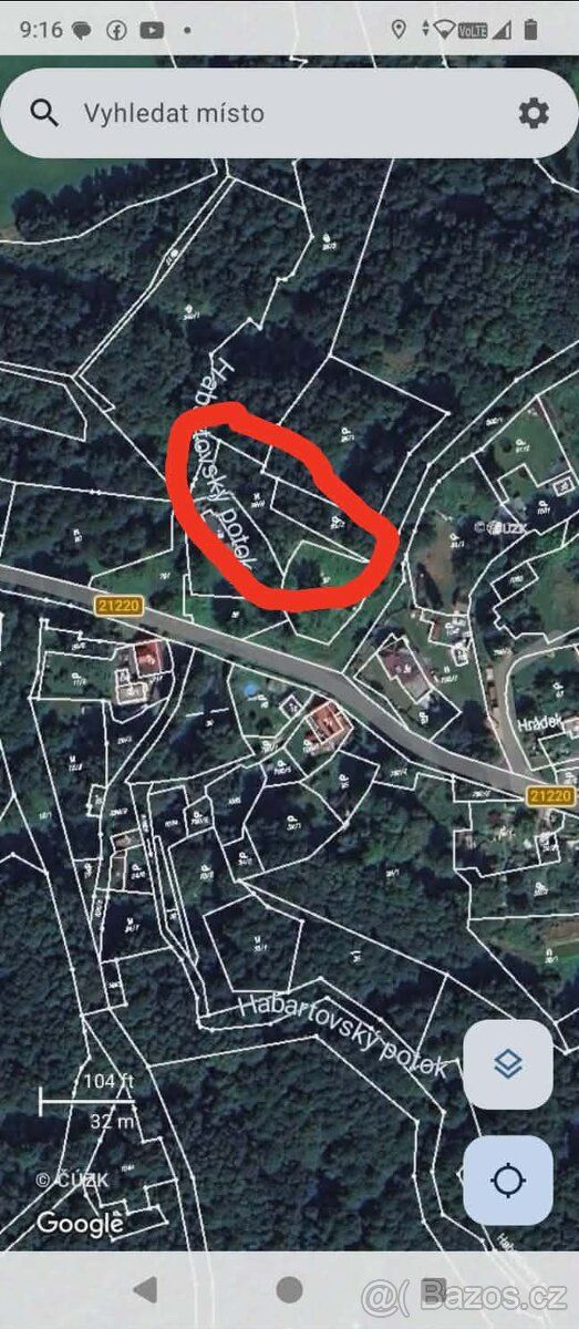 Prodám pozemek v ku Hrádek u Krajkové