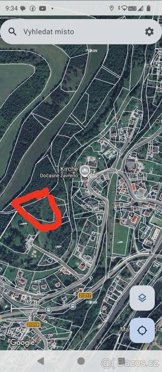 Prodám část pozemku v ku Citice