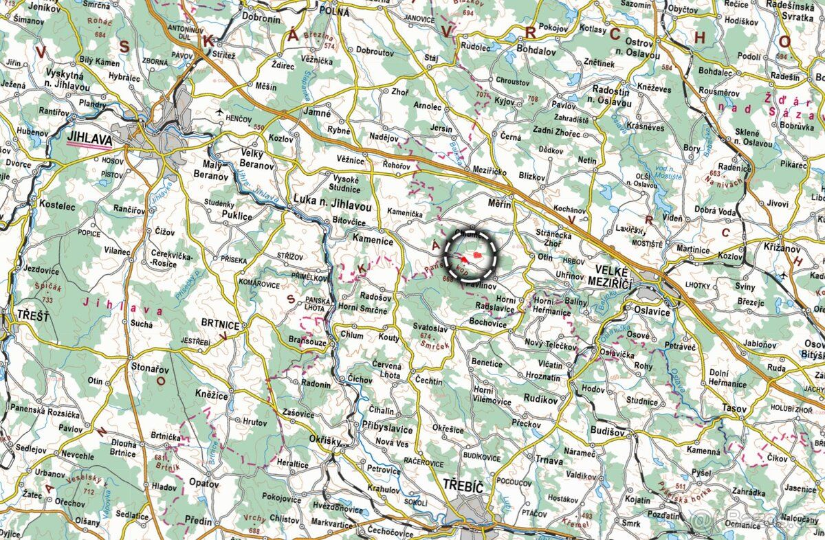 V katastrálním území Kamenice u Jihlavy (okres Jihlava) a Pa