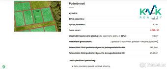 Nabízíme k prodeji stavební pozemek o celkové ploše 968 m² v