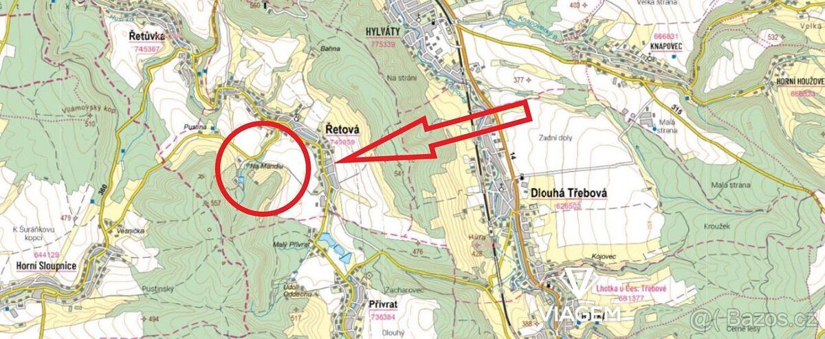 Exkluzivně Vám nabízíme pozemky v katastrálním území Řetová 