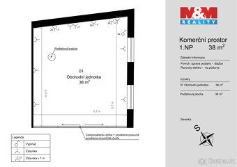 Pronájem komerční jednotky 38 m² v centru Benešova (hlavní n