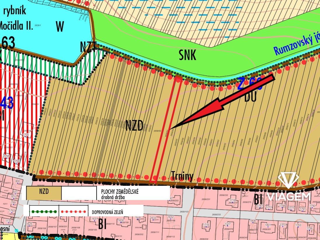 prodej podílu na pozemku – Hodonín, Dubňany GPS souřadnice: 