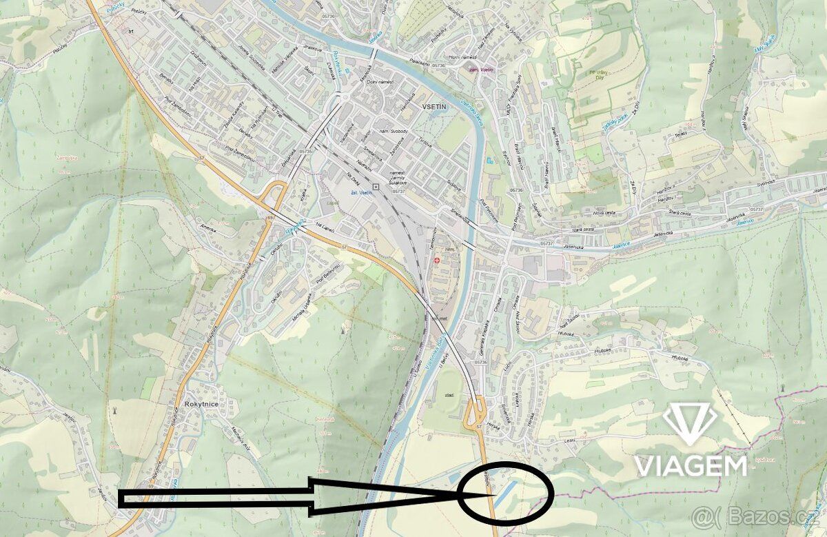 Pozemek na prodej – Vsetín (Parcela č. 7657, LV 4474) Skvělá