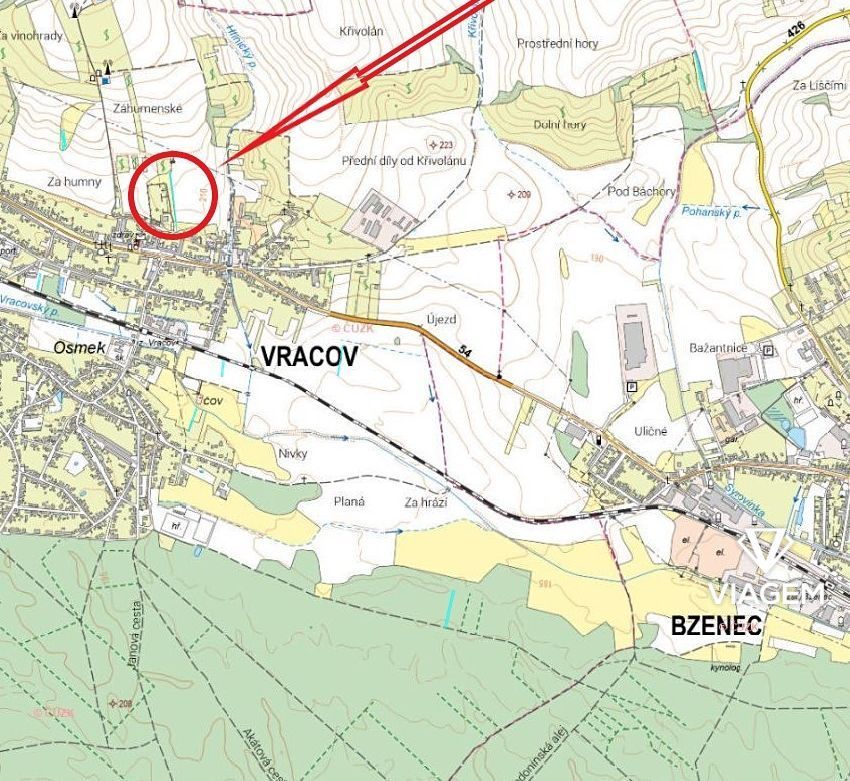 Exkluzivně Vám nabízíme pozemek v katastrálním území Vracov 