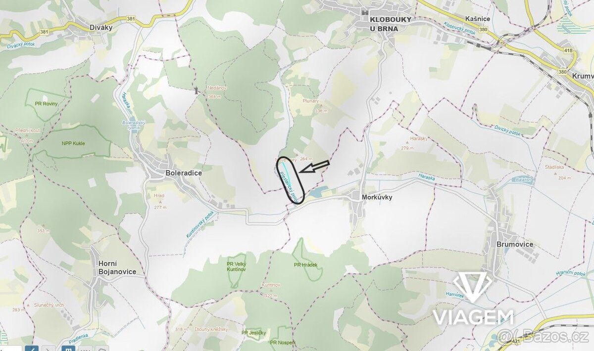 Exkluzivně Vám nabízíme pozemek v katastrálním území Klobouk