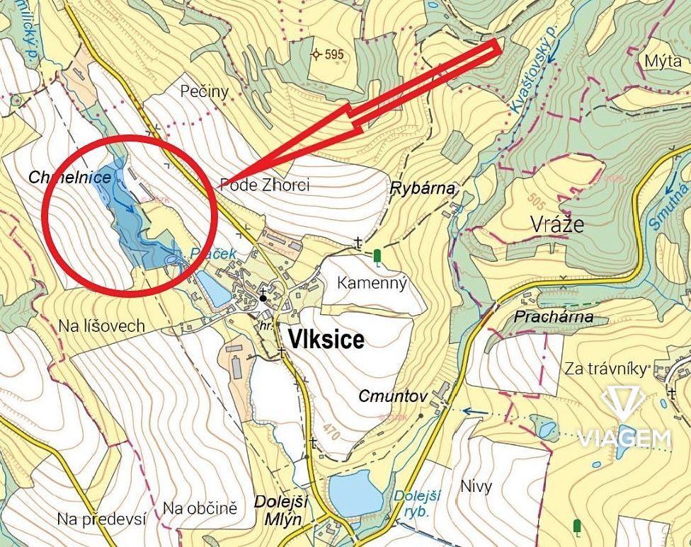 Exkluzivně Vám nabízíme pozemek v katastrálním území Vlksice