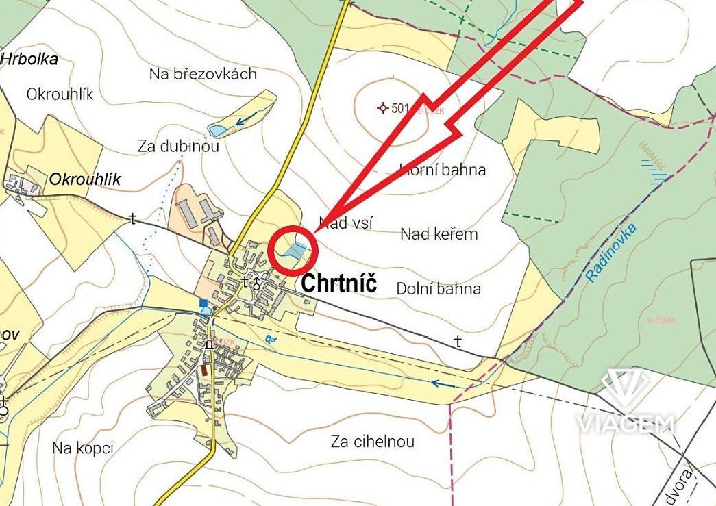 Exkluzivně Vám nabízíme pozemek v katastrálním území Chrtníč