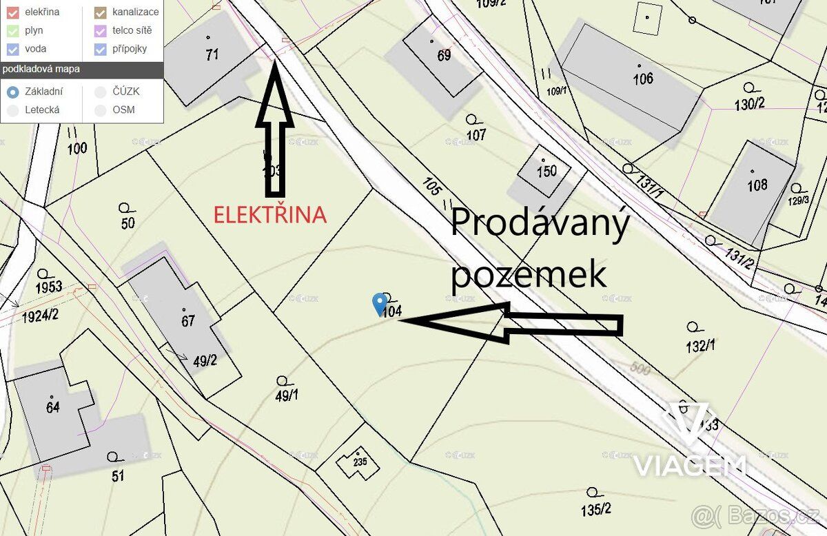Stavební pozemek 788 m² pro výstavbu rodinného domu – Roztok