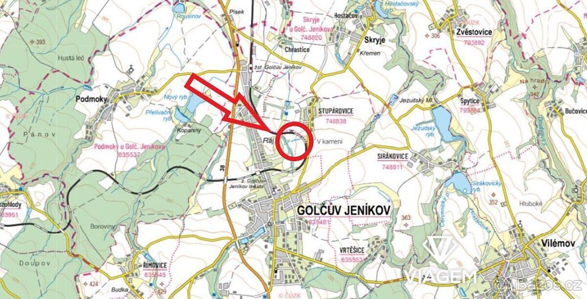 Exkluzivně Vám nabízíme pozemek v katastrálním území Golčův 