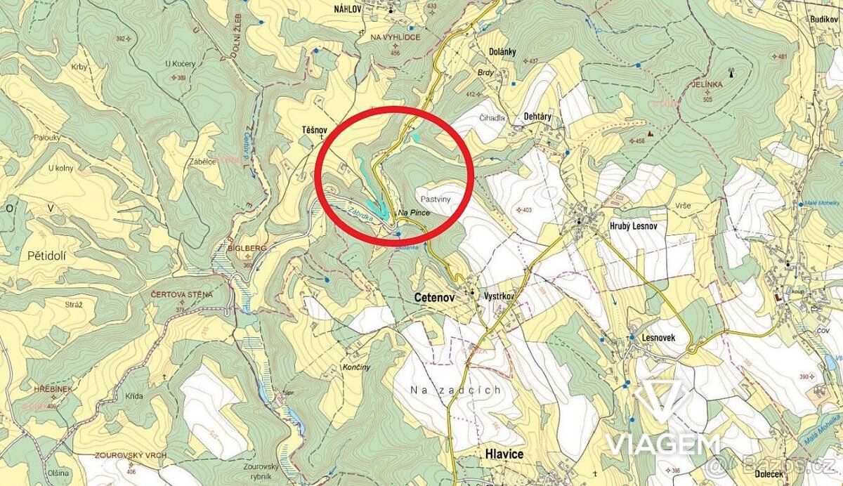 Exkluzivně Vám nabízíme pozemky v katastrálním území Cetenov