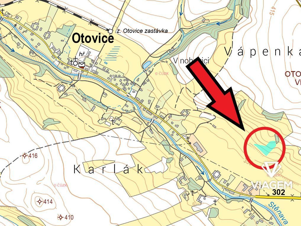 Exkluzivně Vám nabízíme pozemek v katastrálním území Otovice
