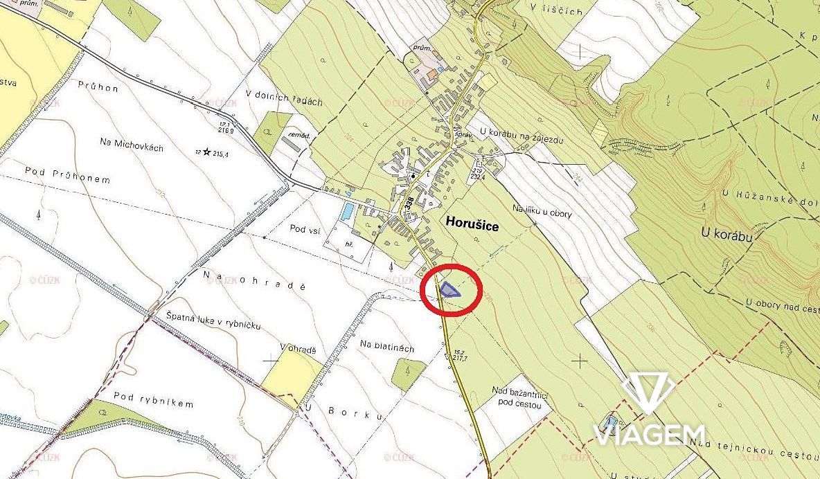 Nabízíme Vám ke koupi pozemek v katastrálním území Horušice,