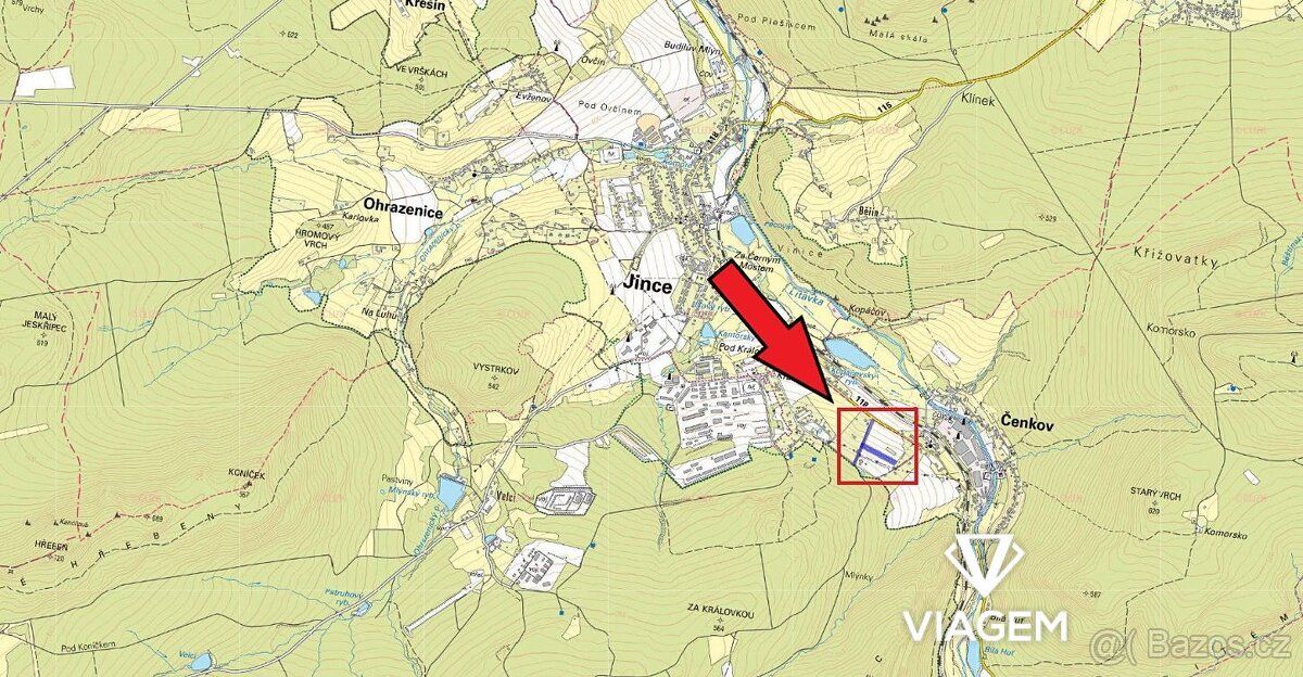 Nabízíme Vám ke koupi pozemky v katastrálním území Jince, v 