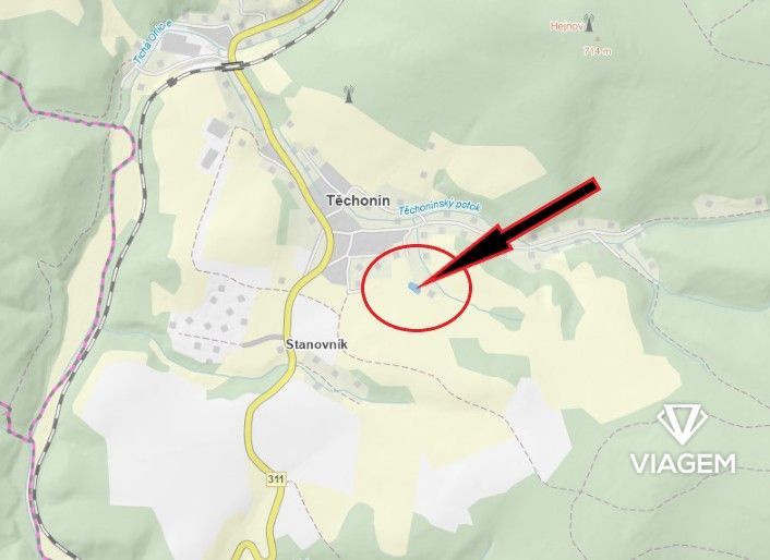 Exkluzivně Vám nabízíme pozemek v katastrálním území Těchoní