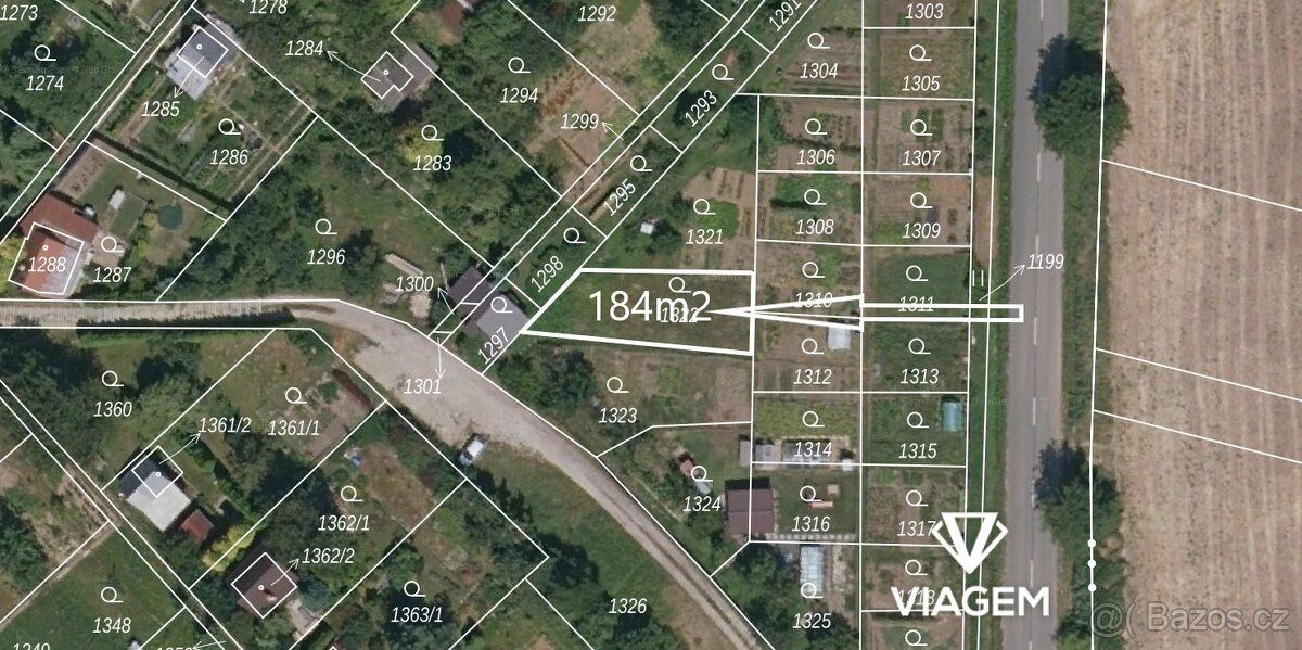 Zahrada 184 m² – Bořenovice u Kroměříže Rekreační zóna | Uži