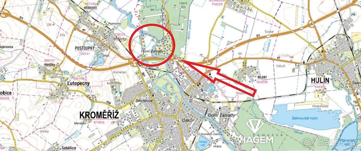 Exkluzivně Vám nabízíme pozemky v katastrálním území Kroměří