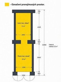 Pronájem zděné garáže/sklad, pár metrů od konečné zastávky B