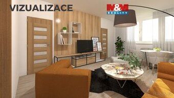 Prodám byt v obci Kosmová- Toužim, 2+1,56 m2, topení Waf, l.