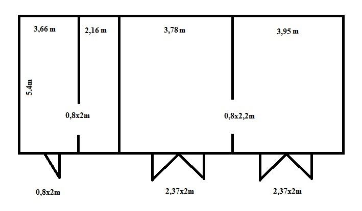 Pronajmu dvou garáž cca 21m² a 22m². Garáž nemá elektriku, v