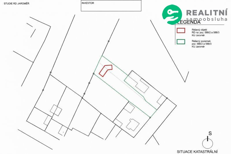 Exkluzivní stavební pozemek 866 m2 v klidné části Jaroměře N