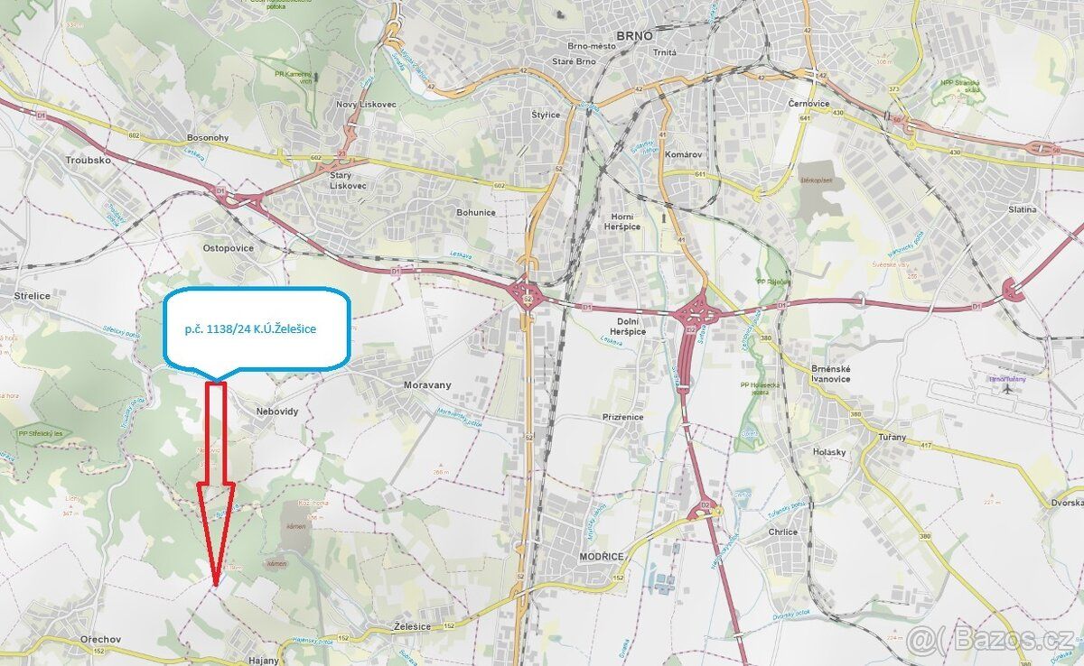 Propachtuji pole - orná půda 2.404 m2. Percelní číslo 1138/2