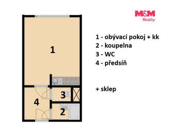 Nabízíme byt 1+kk u metra C Budějovická s možností okamžitéh